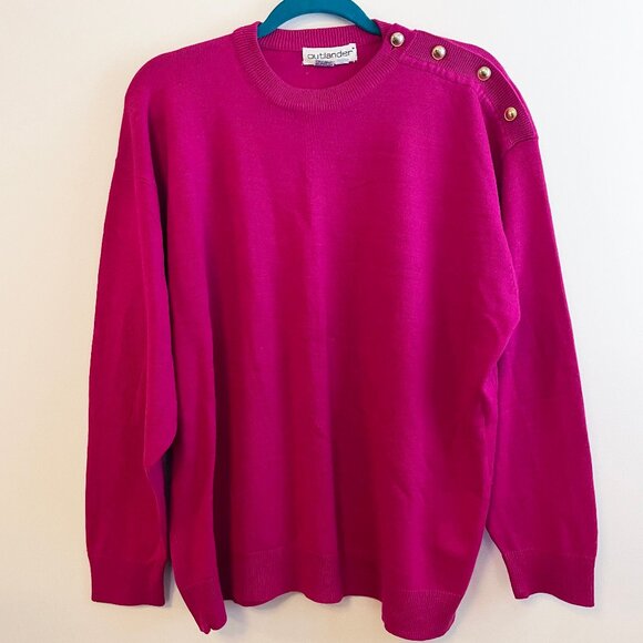 80s magenta vintage sweater size XXL - Picture 1 of 6